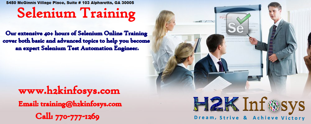 Selenium Webdriver Online Training Course Selenium Webdriver Online Training Course