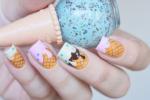 Ice cream coating on nails, Latest Nail art, interesting ice cream nails, Fashion and style