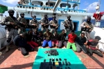 Pakistani nationals, Indian Navy ship breaking, indian navy ship rescues vessel with 19 pakistani nationals, Gunmen