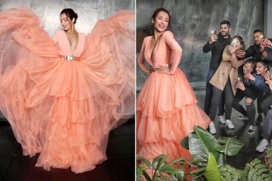 IIFM 2019: Malaika Arora Sizzles in Peach Ruffled Gown