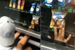 Indian stealing from vending machine in US, Indians stealing in US, watch video of young indian american man allegedly stealing cookies from a vending machine goes viral, Punjabis