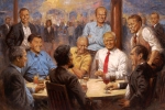 Leslie Stahl, White House Painting, trump mocked over white house painting, Coke