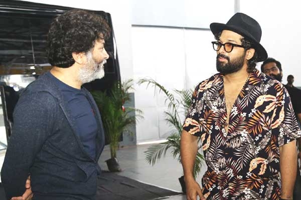 Allu Arjun and Trivikram Shooting for a Commercial