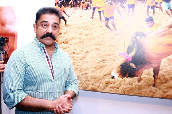 Kamal Haasan inaugurates photo exhibition of Jallikattu-Veera Vilayattu},{Kamal Haasan inaugurates photo exhibition of Jallikattu-Veera Vilayattu