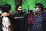 Allu Arjun film updates, Allu Arha new film, allu arjun pays a surprise visit for his daughter, Chittoor