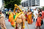 NRIs Participate in Bonalu Festivities, telangana community in London, over 800 nris participate in bonalu festivities in london organized by telangana community, Handloom weavers