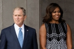 John McCain funeral, George W Bush and Michael Obama, george w bush passing michael obama some candy is internet s new obsession, Mccain
