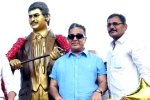 Kamal Haasan. Kamal Haasan in Vijayawada, Indian 2 shooting, kamal haasan unveiled statue of superstar krishna, Durga