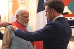 Narendra Modi in France, Narendra Modi updates, narendra modi awarded france s highest honour, Modi in france