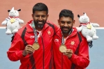 tennis Men's Doubles, Divij Sharan, asian games 2018 rohan bopanna divij sharan clinch men s doubles gold in tennis, Rohan bopanna
