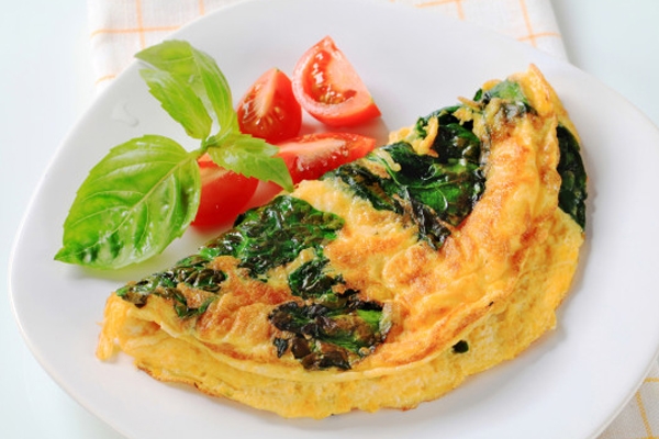 Healthy Spinach Tomato Omelette!